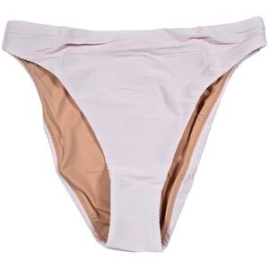 J. Crew Ribbed high-rise cheeky bikini bottom Pink XS‎ NWT